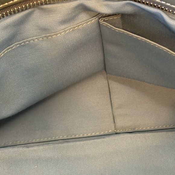 Coach Shiny Gray Leather Shoulder Bag - Picture 9 of 10